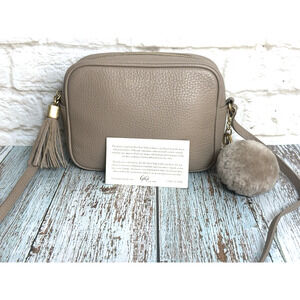 Gigi Crossbody Handbag Women's Leather Handbag Camera Bag Tan Beige‎ Small